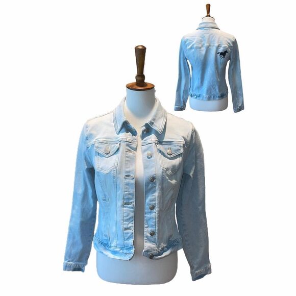 Time and Tru denim jacket hand painted back small - Picture 1 of 13